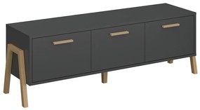 Έπιπλο Τηλεόρασης Belle Ανθρακί 149.5x41x49cm - TO-BELLETV3KANTHRACITE