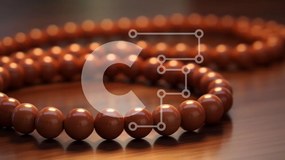 Intra Συλλεκτικό Ξύλινο Παζλ Plywood 4mm - Καφέ κολιέ με χάντρες Σε Ξύλινο Κουτί - Διαστάσεις: 10x10 cm – 25 κομμάτια