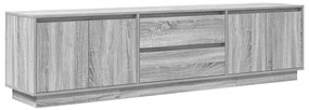 vidaXL Έπιπλο Τηλεόρασης με LED Γκρι Sonoma 193,5x41x50 εκ.