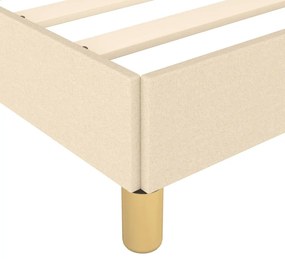 vidaXL Πλαίσιο κρεβατιού χωρίς στρώμα Κρέμα 80x200 cm Ύφασμα
