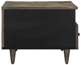 Τραπεζάκι σαλονιού ανοιχτό γκρι 80x54x40 cm μασίφ ξύλο Mango - Γκρι