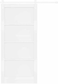 vidaXL Συρόμενη Πόρτα Χειροκίνητος Λευκό 93 x 202 cm