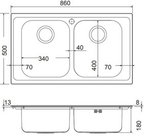 Νεροχύτης Apell Venezia 8330-λείο