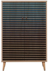 Παπουτσοθήκη - Ντουλάπι Multibox 869VEL3979 80x36x127cm Oak-Blue Cipboard,Wood