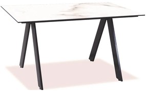 Τραπέζι Παραλ/μο Αλουμινίου Hpl 22511 120x68x75cm Black-White
