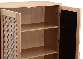 Ντουλάπι Riverton 733, Καφέ, 121x80cm, Ο αριθμός των θυρών: 240cm, Βιβλιοθήκες, Ραττάν, Ινοσανίδες μέσης πυκνότητας | Epipla1.gr