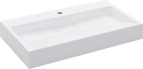 vidaXL Νιπτήρας Λευκός 80x46x11 εκ. Συνθετικός από Τεχνητό Μάρμαρο