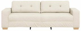 vidaXL Καναπές με μαξιλάρι με μαξιλάρι Μπεζ 220 x 78 x 84 εκ. Λινό