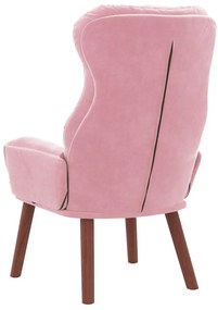 vidaXL Χαλαρωτική Πολυθρόνα Ροζ 69 x 74 x 93 εκ. Βελούδο