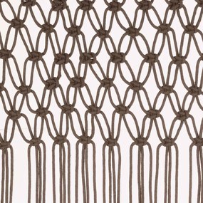 vidaXL Κουρτίνα Μακραμέ Taupe 140 x 240 εκ. Βαμβακερή