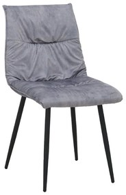 Καρέκλα Linea 03-1158 47x55x86cm Grey Silver