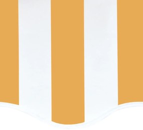 vidaXL Τεντόπανο Ανταλλακτικό Κίτρινο / Λευκό 5 x 3,5 μ.