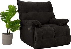 Recliner Soft Electric - Black Black