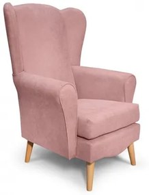 Epiplo World  Classic Πολυθρόνα καθιστικού 80x75x114εκ. Dusty Pink BEST-1534562