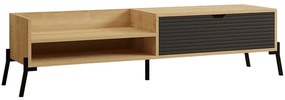 Έπιπλο Τηλεόρασης Trezza 835PUQ3085 160x40x36cm Oak-Anthracite