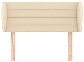 Κεφαλάρι με Πτερύγια Κρεμ 93x23x78/88 εκ. Υφασμάτινο 3117271