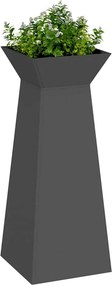 vidaXL Γλάστρα Πυλώνας Μαύρο 40 x 40 x 100 cm