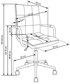 ΠΑΙΔΙΚΗ ΚΑΡΕΚΛΑ ΓΡΑΦΕΙΟΥ GAIN ΜΑΥΡΗ 53x60x93-105cm
