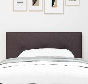 vidaXL LED κεφαλάρι με φώτα λωρίδας LED Σκούρο Καφέ 80 cm Πολυεστέρας