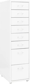 vidaXL Αρχειοθήκη Φορητή Λευκή 28 x 41 x 109 εκ. Μεταλλική