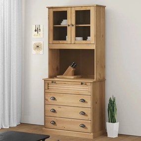 vidaXL Βιτρίνα VIGO 80 x 40 x 176 εκ. από Μασίφ Ξύλο Πεύκου