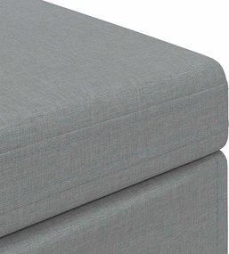 vidaXL Σκαμνί Ανοιχτό γκρι Ύφασμα και Επεξεργασμένο Ξύλο