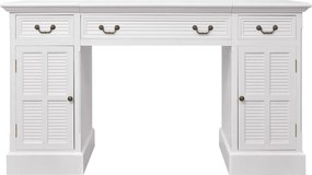 vidaXL Γραφείο Δύο Όψεων Λευκό 140 x 48 x 80 εκ.