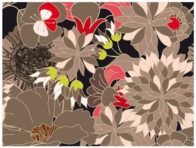 Φωτοταπετσαρία - floral design - gray 300x231