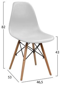 Σετ τραπεζαρίας C10349.02 5τμχ με Τραπέζι 120x70x76.5εκ. &amp; Καρέκλες TWIST Λευκές