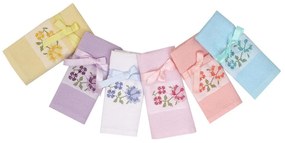 Ποτηρόπανο Κεντητό Πικέ Σχ. Λάουρα Pink Viopros 45x75cm 100% Cotton