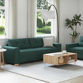 vidaXL Καναπές 2 pcs Πράσινο Ύφασμα μείγματος λινών