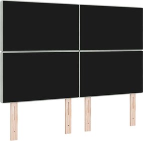 vidaXL LED κεφαλάρι με LED ταινίες φωτός Ανοιχτό γκρι 160 cm Βελούδο