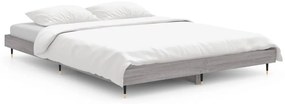 vidaXL Πλαίσιο Κρεβατιού Γκρι Sonoma 135x190 εκ. Επεξεργασμένο Ξύλο