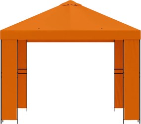 vidaXL Κιόσκι 3 x 3 m Πορτοκαλί Πολυεστέρας και Χάλυβας 190 gsm