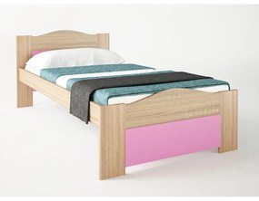 SB-00049 Παιδικό κρεβάτι "ΚΥΜΑ" μονό σε χρώμα δρυς-ροζ 90x190
   , 1 Τεμάχιο