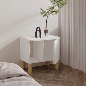 Κομοδίνο Λευκό OFOR 50x30x48.6