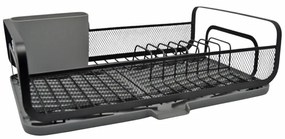 Πιατοθήκη Με Δίσκο Μαύρο/Γκρι Μέταλλο 43x28x14cm ANKOR