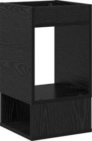 vidaXL End Table 2 pcs Μαύρη Οξυά 30 x 30 x 56 εκ. Επεξεργασμένο ξύλο