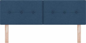 vidaXL LED κεφαλάρι με φώτα λωρίδας LED Μπλε 144 cm Πολυεστέρας