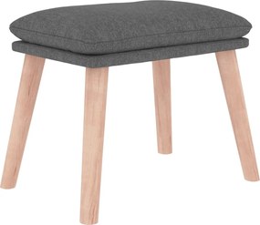 vidaXL Πολυθρόνα Relax Ανοιχτό Γκρι Υφασμάτινη με Υποπόδιο