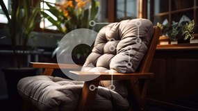 Intra Συλλεκτικό Ξύλινο Παζλ Plywood  4mm - Άνετη και κομψή καφέ δερμάτινη πολυθρόνα Σε Ξύλινο Κουτί - Διαστάσεις Puzzle: 10x10 cm – 25 κομμάτια