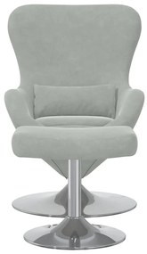 vidaXL Κάθισμα-αυγό 2 pcs Ανοιχτό γκρι 63 x 73 x 90 εκ Βελούδο
