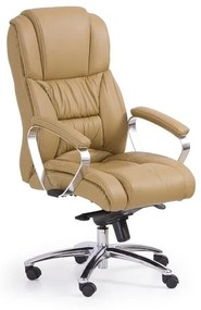 Καρέκλα γραφείου Houston 595, Ανοιχτό καφέ, 118x68x74cm, 26 kg, Με ρόδες, Με μπράτσα, Μηχανισμός καρέκλας: Μηχανισμός multiblock | Epipla1.gr