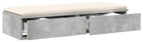 vidaXL Συρτάρια κρεβατιού Γκρι σκυροδέματος 75 x 36.5 x 16.5 εκ