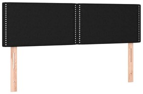 vidaXL Κεφαλάρι Κρεβατιού LED Μαύρο 144x5x78/88 εκ. Υφασμάτινο