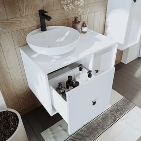 Stewehome Σετ Ντουλάπι Μπάνιου με Νιπτήρα MDF 3 Τεμ λευκό 75x45x45 cm