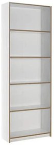 Βιβλιοθήκη Trendline KTP-350 64x26x182cm White Mat-Natural