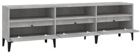 vidaXL Έπιπλο Τηλεόρασης Γκρι Σκυρ. 150x30x44,5 εκ. Επεξ. Ξύλο