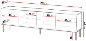 Έπιπλο τηλεόρασης Isla plus-Mpez