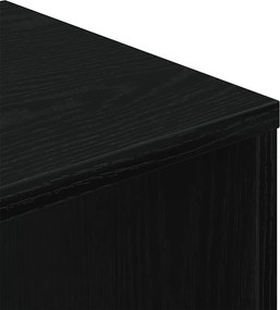 vidaXL Βιβλιοθήκη Μαύρη 34x31x112 εκ. από Επεξεργασμένο Ξύλο